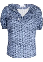 PS Paul Smith Reflection Check-print cotton blouse - Blau