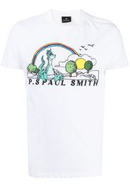 PS Paul Smith T-Shirt mit Dino-Print - Weiß