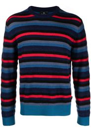 PS Paul Smith crew-neck stripe-pattern jumper - Blau