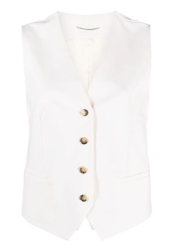 PT Torino V-neck tailored waistcoat - Nude