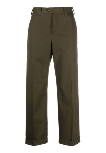 PT Torino pressed-crease straight-leg trousers - Grün