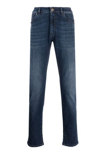 PT Torino washed-denim slim-cut jeans - Blau