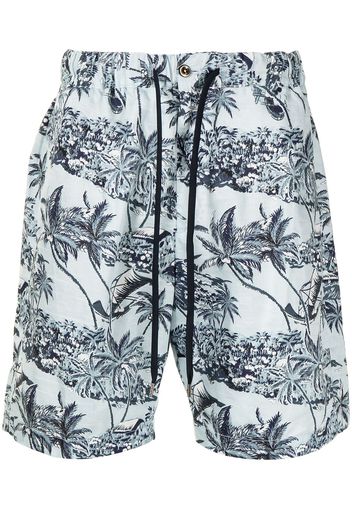 Pt01 Segelshorts mit Print - Blau