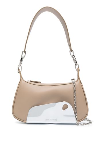 PUBLISHED BY chrome-panel shoulder bag - Nude