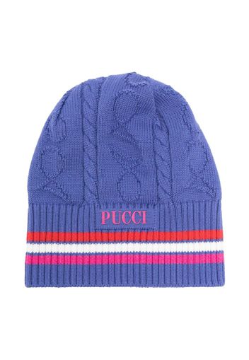 PUCCI Junior Beanie mit Logo-Patch - Violett