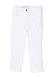 PUCCI Junior logo-patch casual trousers - Weiß