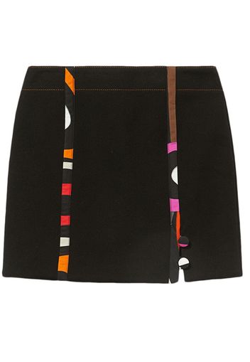 PUCCI abstract-print front-slit skirt - Schwarz