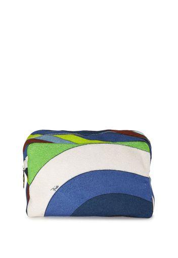 PUCCI abstract-print make up bag - Grün