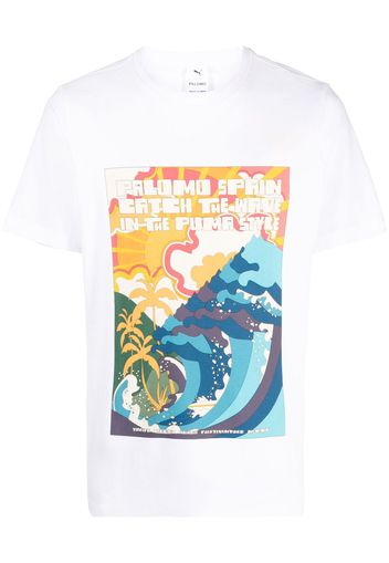 PUMA slogan-print cotton T-shirt - Weiß