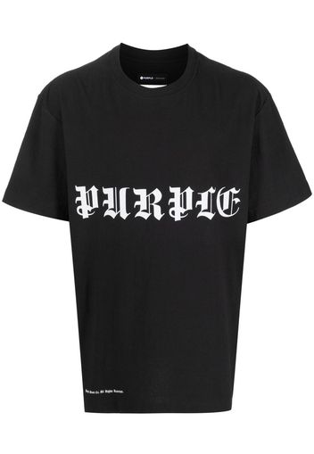 Purple Brand logo print T-shirt - Schwarz