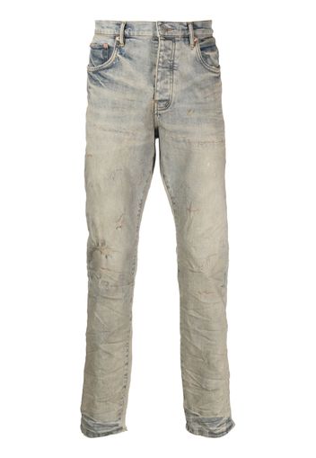 Purple Brand distressed-effect straight-leg jeans - Blau