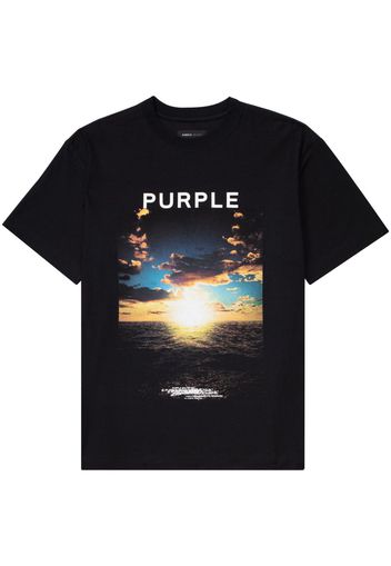 Purple Brand T-Shirt mit Foto-Print - Schwarz