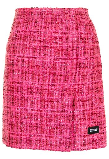 pushBUTTON Gerader Tweed-Rock - Rosa