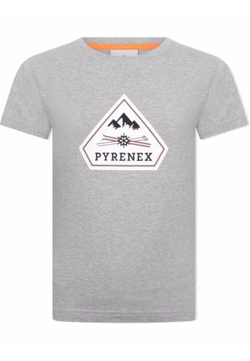 Pyrenex Kids TEEN logo-print cotton T-Shirt - Grau