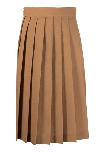 QUIRA pleated midi skirt - Nude