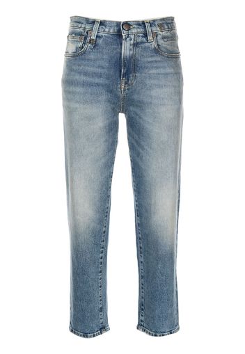 R13 high-waisted tapered jeans - Blau
