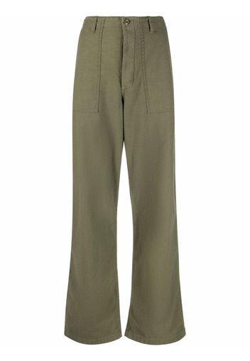 R13 low-rise wide-leg trousers - Grün