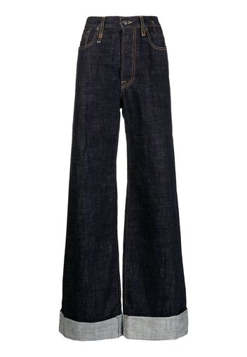 R13 Jeans mit Umschlag - Blau