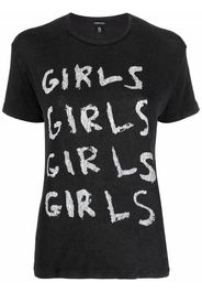 R13 slogan-print short-sleeved T-shirt - Schwarz