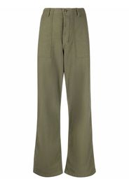 R13 low-rise wide-leg trousers - Grün