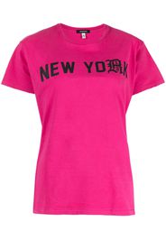 R13 T-Shirt mit Text-Print - Rosa