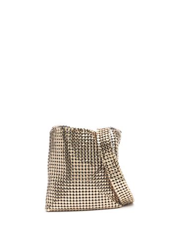 Rabanne Square Pixel metallic-mesh shoulder bag - Gold