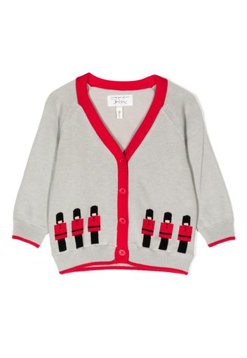 Rachel Riley intarsia-knit V-neck cardigan - Grau