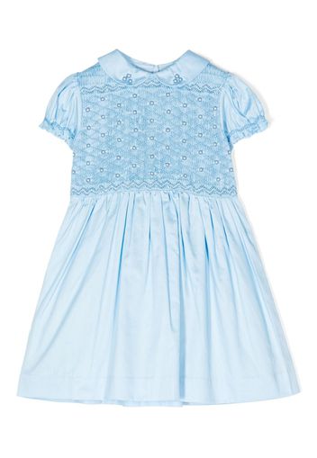 Rachel Riley embroidered smock-detail dress - Blau