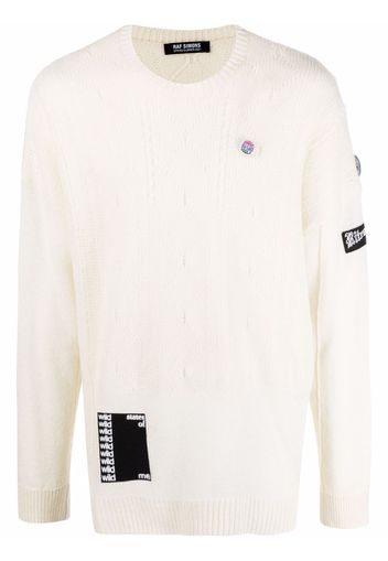 Raf Simons Pullover mit Logo-Patch - Weiß