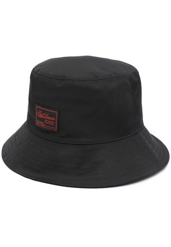 Raf Simons logo-patch bucklet hat - Schwarz