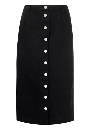 Raf Simons button-down midi skirt - Schwarz