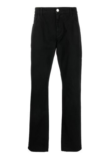 Raf Simons Halbhohe Straight-Leg-Jeans - Schwarz