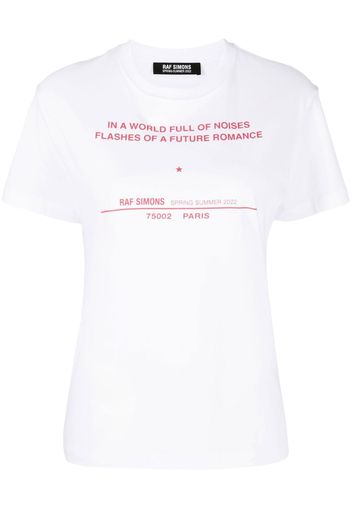 Raf Simons T-Shirt mit Tour-Print - Weiß