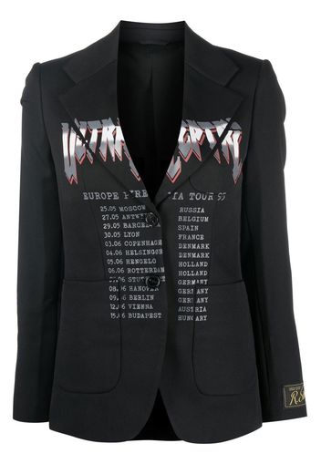 Raf Simons logo-print blazer - Schwarz