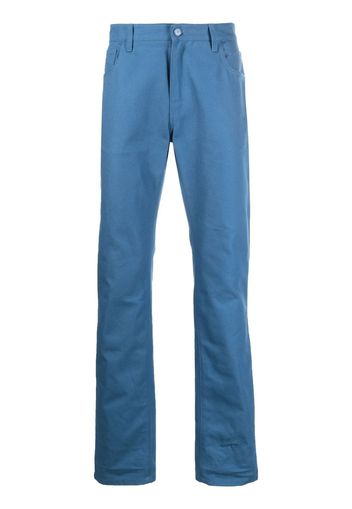 Raf Simons logo plaque straight-leg trousers - Blau