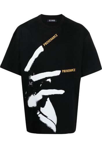 Raf Simons Oversized Nails print cotton T-shirt - Schwarz