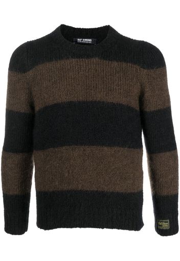 Raf Simons horizontal-stripe jumper - Schwarz