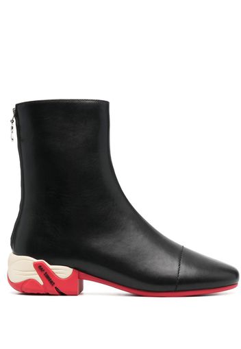 Raf Simons contrasting-heel detail 45mm boots - Schwarz