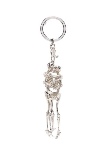 Raf Simons skeleton steel keyring - Silber