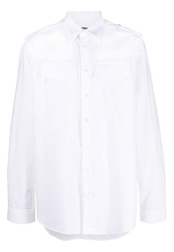 Raf Simons Uniform long-sleeved cotton shirt - Weiß