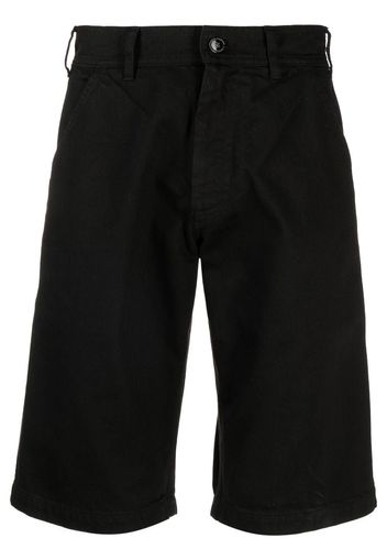 Raf Simons Jeans-Shorts mit Logo-Patch - Schwarz