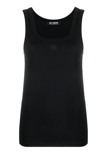 Raf Simons scoop-neck sleeveless top - Schwarz