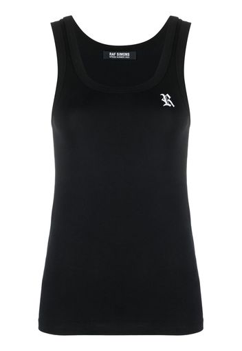 Raf Simons scoop-neck sleeveless top - Schwarz