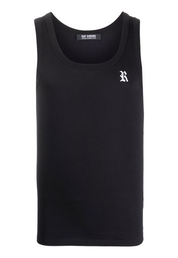 Raf Simons logo print tank top - Schwarz