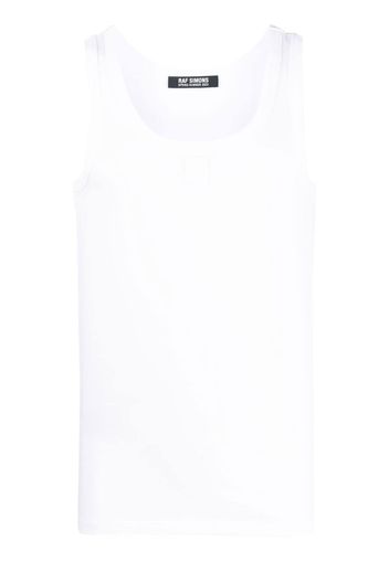 Raf Simons logo-patch cotton tank top - Weiß