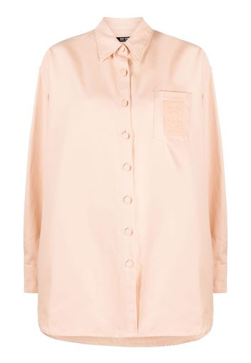 Raf Simons logo patch relaxed-fit shirt - Rosa