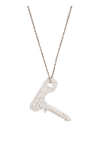 Raf Simons key-pendant chain necklace - Silber