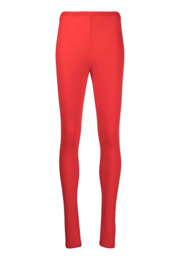 Raf Simons logo-patch leggings - Rot