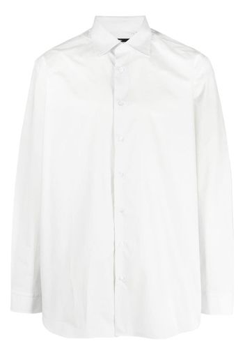 Raf Simons slogan-print button-up shirt - Grau