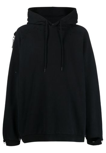 Raf Simons artwork-print cotton hoodie - Schwarz